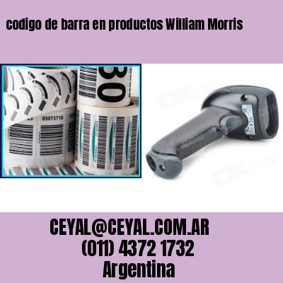codigo de barra en productos William Morris