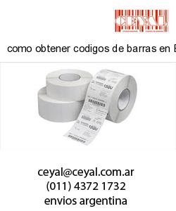 como obtener codigos de barras en Entre Rios