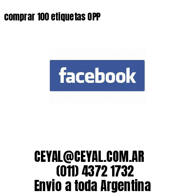 comprar 100 etiquetas OPP