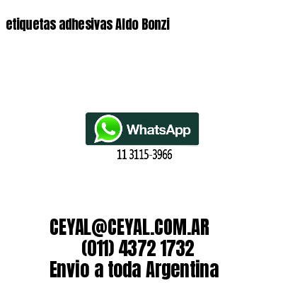etiquetas adhesivas Aldo Bonzi