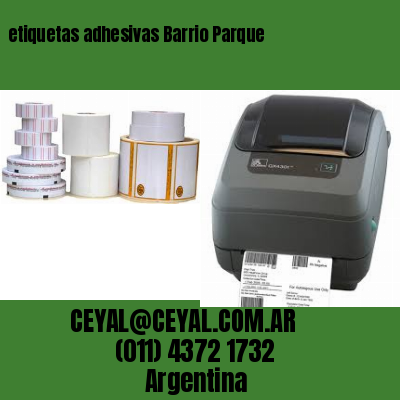 etiquetas adhesivas Barrio Parque