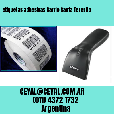 etiquetas adhesivas Barrio Santa Teresita
