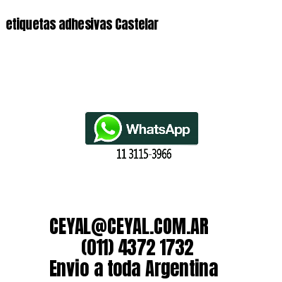 etiquetas adhesivas Castelar