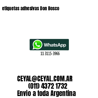etiquetas adhesivas Don Bosco