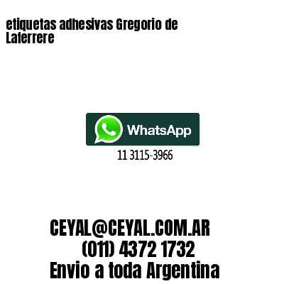 etiquetas adhesivas Gregorio de Laferrere