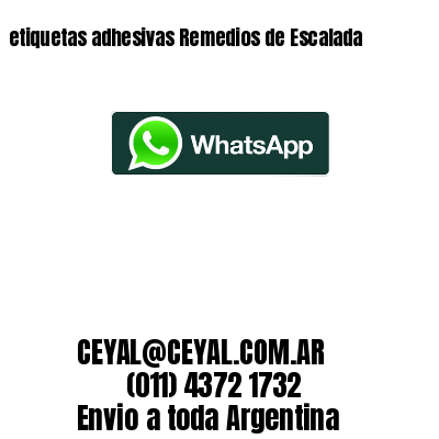 etiquetas adhesivas Remedios de Escalada