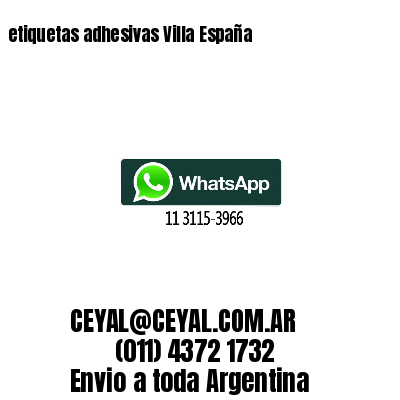 etiquetas adhesivas Villa España