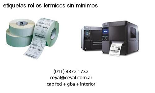 etiquetas rollos termicos sin minimos