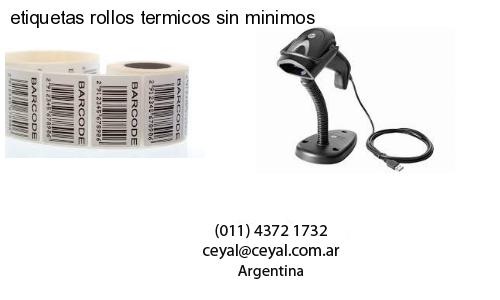 etiquetas rollos termicos sin minimos