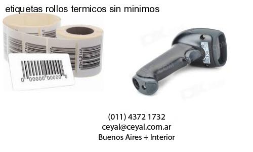 etiquetas rollos termicos sin minimos