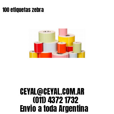 100 etiquetas zebra