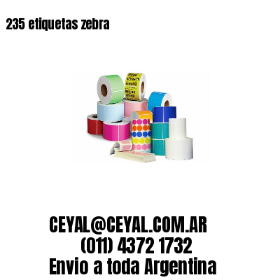 235 etiquetas zebra