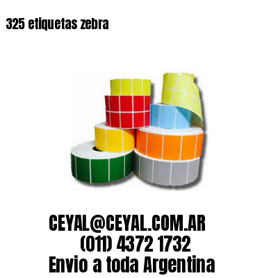 325 etiquetas zebra