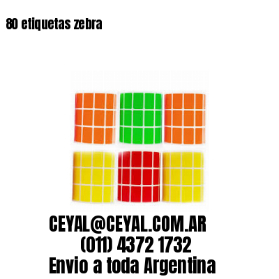80 etiquetas zebra