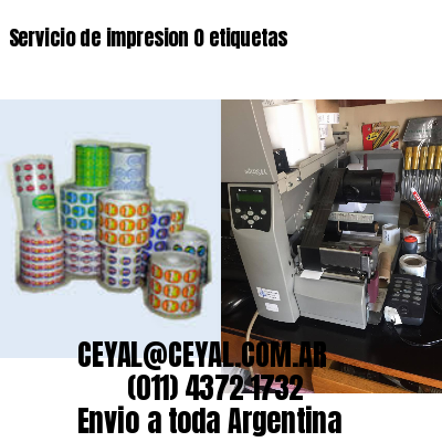 Servicio de impresion 0 etiquetas