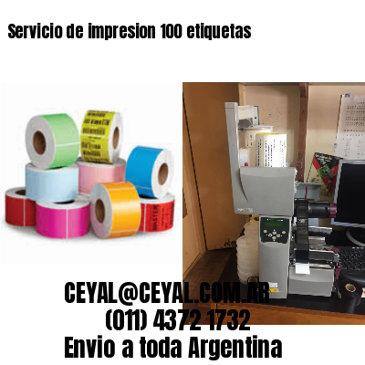 Servicio de impresion 100 etiquetas