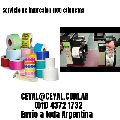 Servicio de impresion 1100 etiquetas