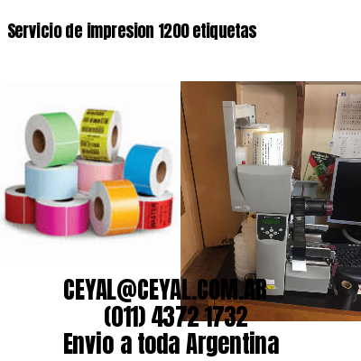 Servicio de impresion 1200 etiquetas