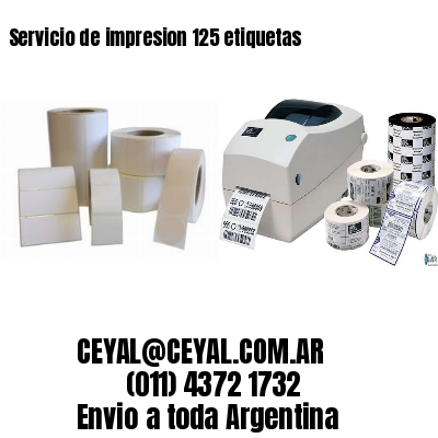 Servicio de impresion 125 etiquetas