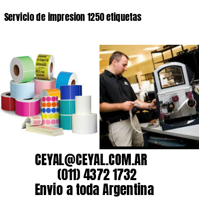 Servicio de impresion 1250 etiquetas