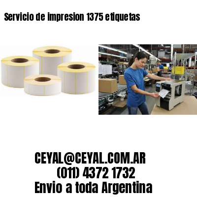Servicio de impresion 1375 etiquetas