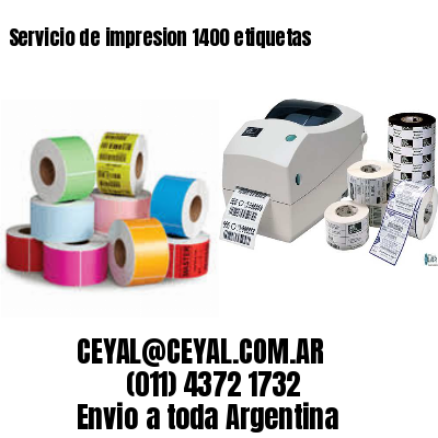 Servicio de impresion 1400 etiquetas