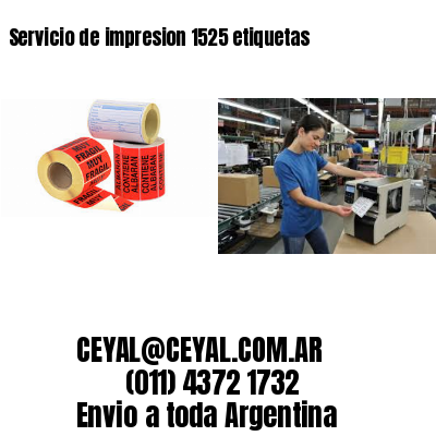 Servicio de impresion 1525 etiquetas