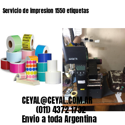 Servicio de impresion 1550 etiquetas