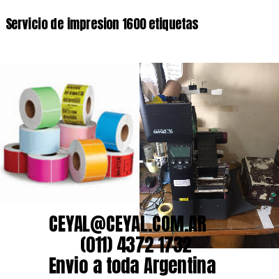 Servicio de impresion 1600 etiquetas