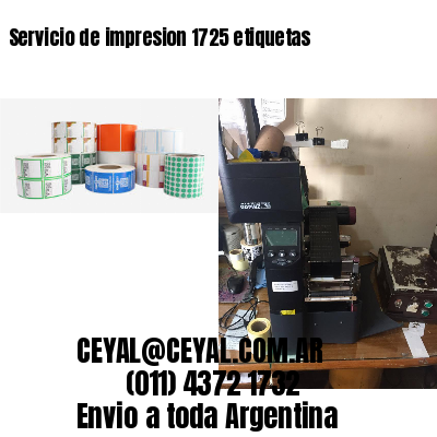 Servicio de impresion 1725 etiquetas