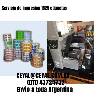 Servicio de impresion 1825 etiquetas
