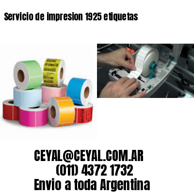 Servicio de impresion 1925 etiquetas