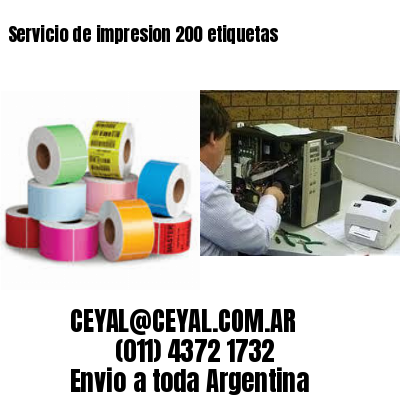 Servicio de impresion 200 etiquetas