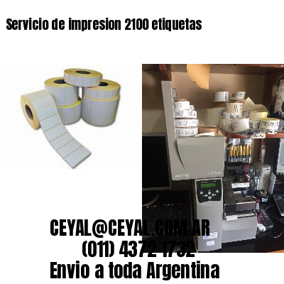 Servicio de impresion 2100 etiquetas