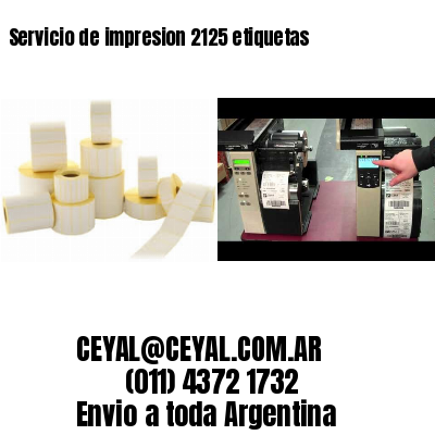 Servicio de impresion 2125 etiquetas