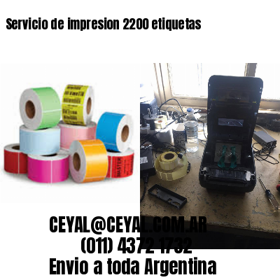 Servicio de impresion 2200 etiquetas