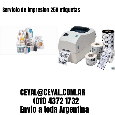 Servicio de impresion 250 etiquetas