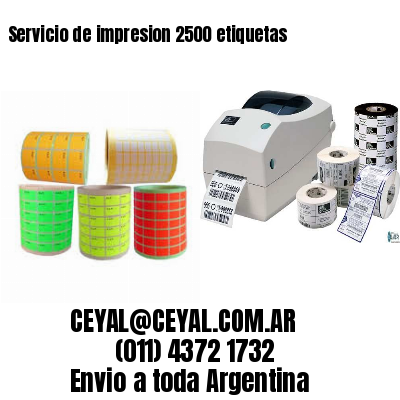 Servicio de impresion 2500 etiquetas