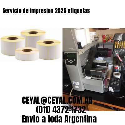 Servicio de impresion 2525 etiquetas