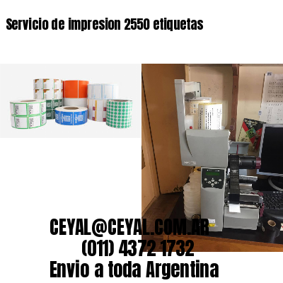 Servicio de impresion 2550 etiquetas