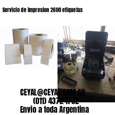Servicio de impresion 2600 etiquetas