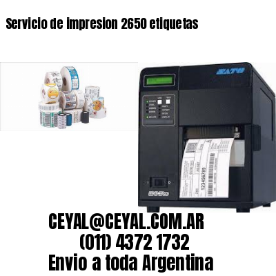 Servicio de impresion 2650 etiquetas