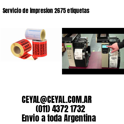 Servicio de impresion 2675 etiquetas