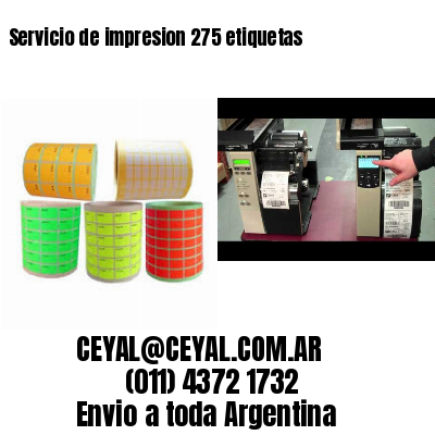 Servicio de impresion 275 etiquetas
