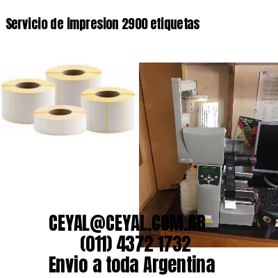 Servicio de impresion 2900 etiquetas