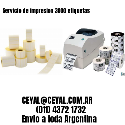 Servicio de impresion 3000 etiquetas