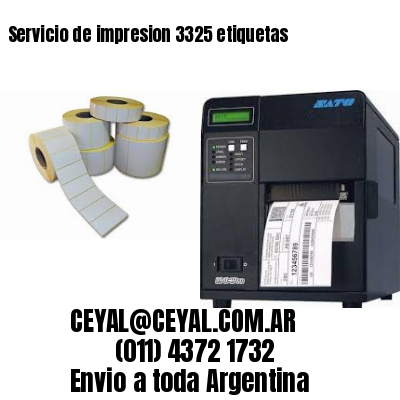 Servicio de impresion 3325 etiquetas