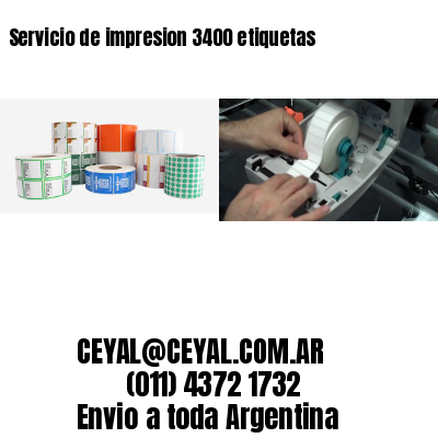 Servicio de impresion 3400 etiquetas