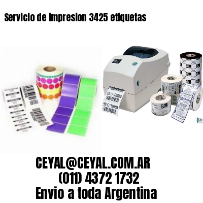 Servicio de impresion 3425 etiquetas