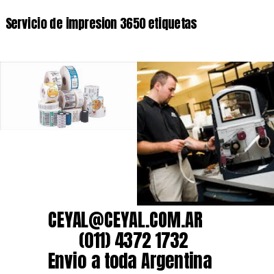 Servicio de impresion 3650 etiquetas